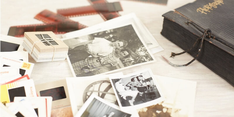 A split image showing a degraded VHS tape and a clear digital video