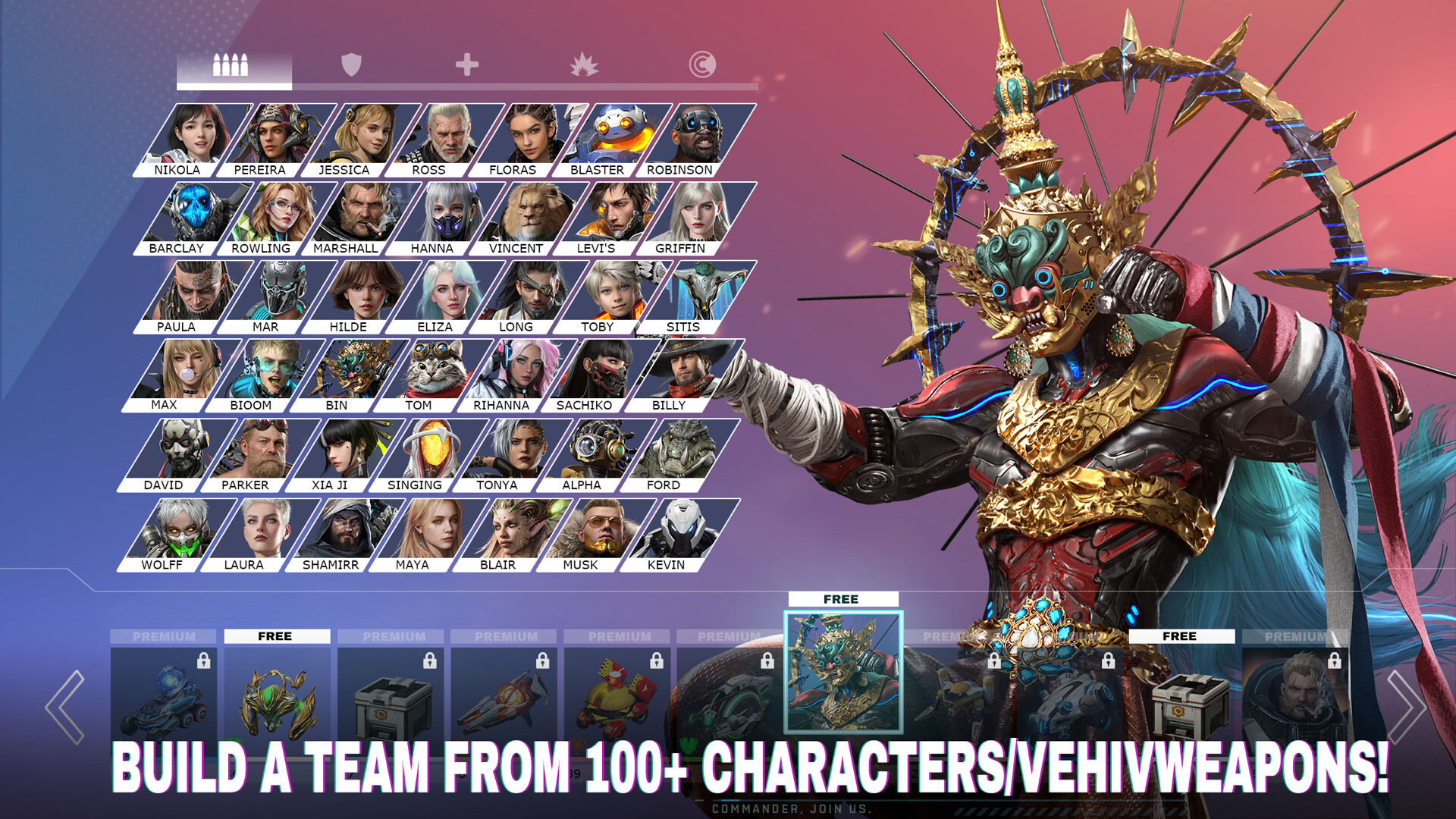 100+ Characters & Vehicles